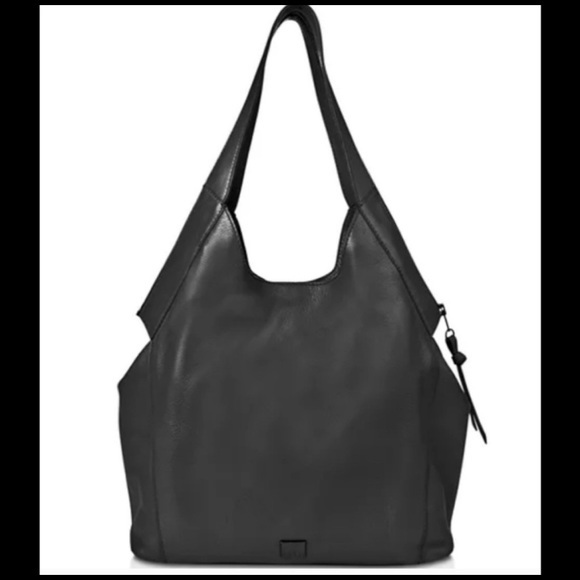 Kooba Handbags - Kooba Oakland Black Leather Shoulder Bag With Zippable Straps